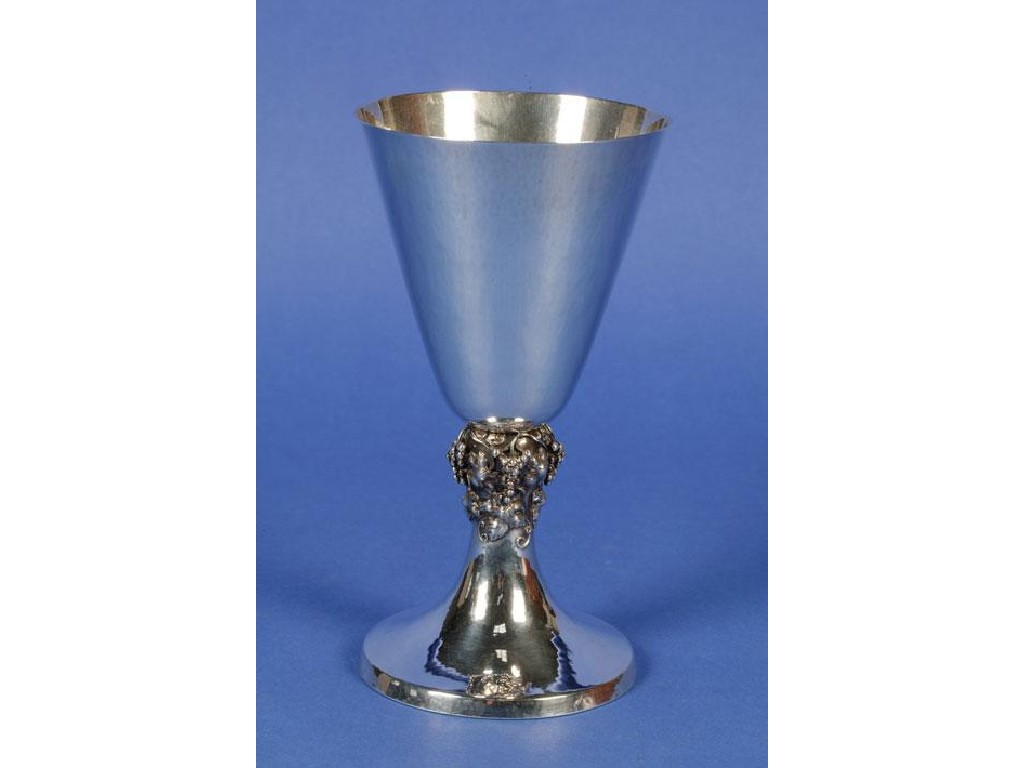 Appraisal: CHARLES BOYTON A GOBLET the tapering circular cup above an