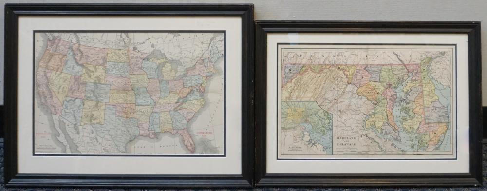 Appraisal: Two Color Maps of Maryland and the Continental US Frame