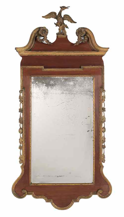 Appraisal: Federal mahogany and giltwood Constitution mirror ca h