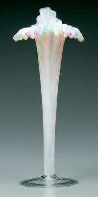 Appraisal: Rainbow Jack-in-the-pulpit vase top with glossy finish stem with satin