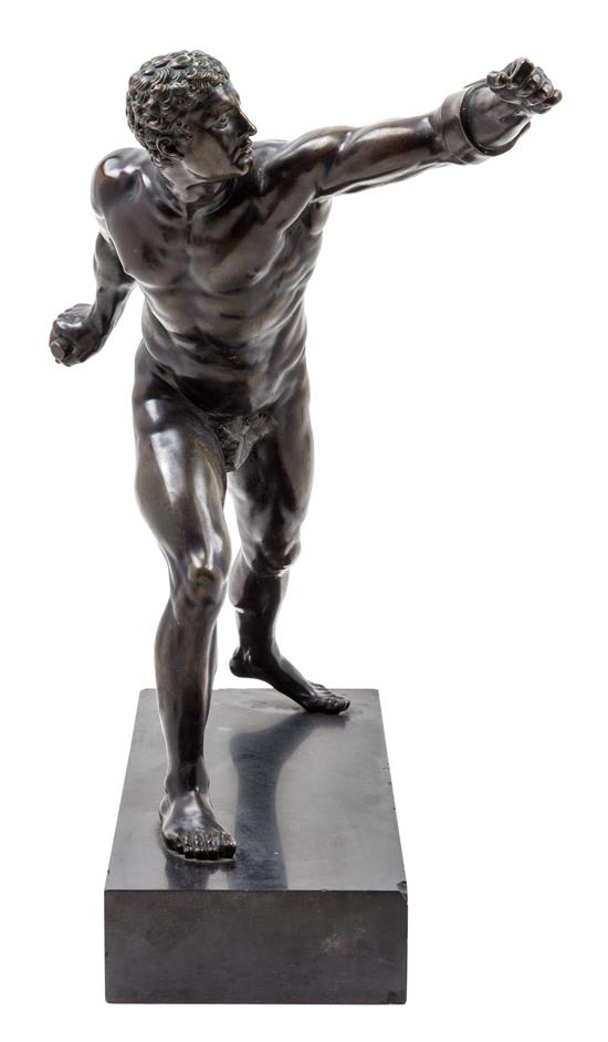 Appraisal: Sale Lot A German Bronze Figure of an Athlete after