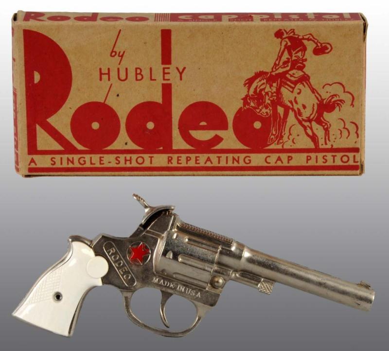 Appraisal: Hubley Rodeo Toy Cap Gun Description Includes original box Gun