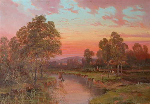 Appraisal: Artist Allan R Title Twilight on the River Arien Medium