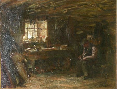 Appraisal: GEORGE OGILVY REID R S A SCOTTISH - THE CARPENTER'S