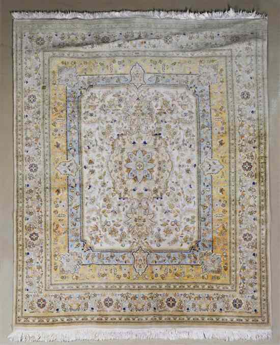 Appraisal: A Persian Wool Carpet having a center medallion on an