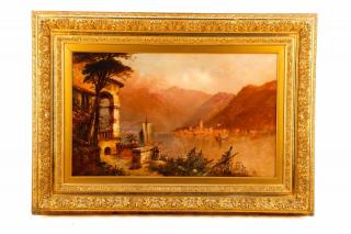 Appraisal: Granville Perkins Peasants on Lake Como O C Granville Perkins