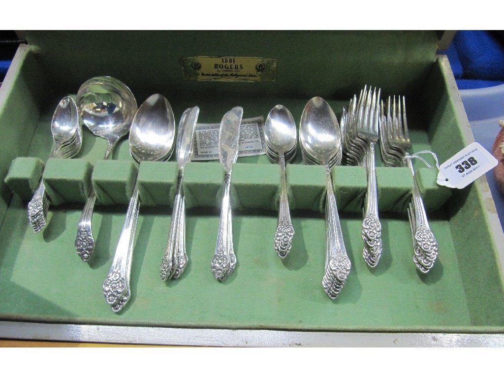 Appraisal: Canteen of silver plated cutlery