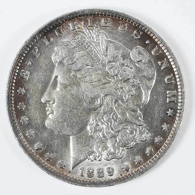 Appraisal: -O Morgan Dollar prominent clashing of Liberty profile on reverse