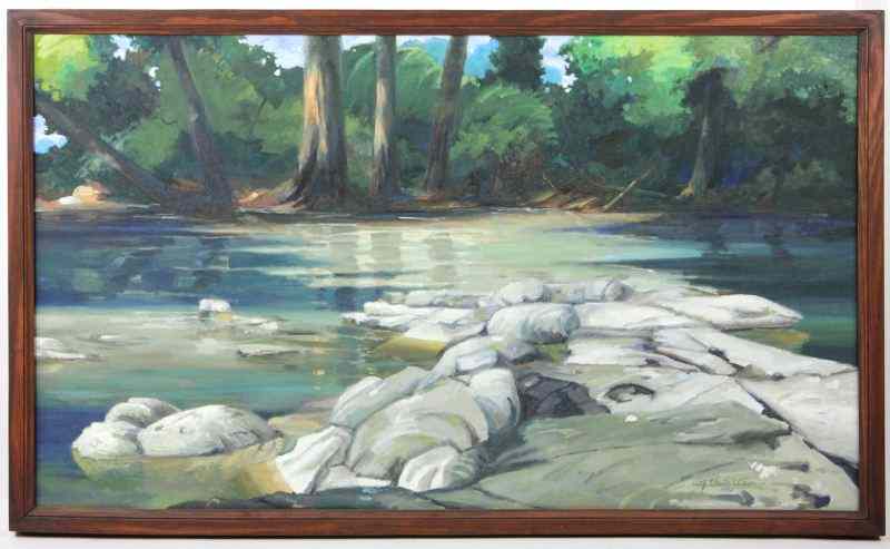 Appraisal: J Chris Wilson NC ''Tar River Early Summer''oil on canvas