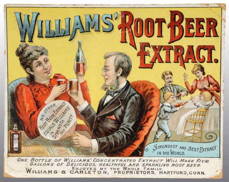 Appraisal: Cardboard Williams Root Beer Extract Description Circa s to s