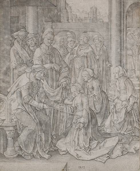 Appraisal: Lucas van Leyden Dutch - Esther Before Ahasuerus B Holl