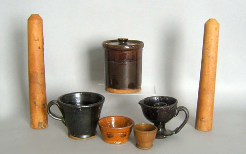 Appraisal: Redware table articles th c