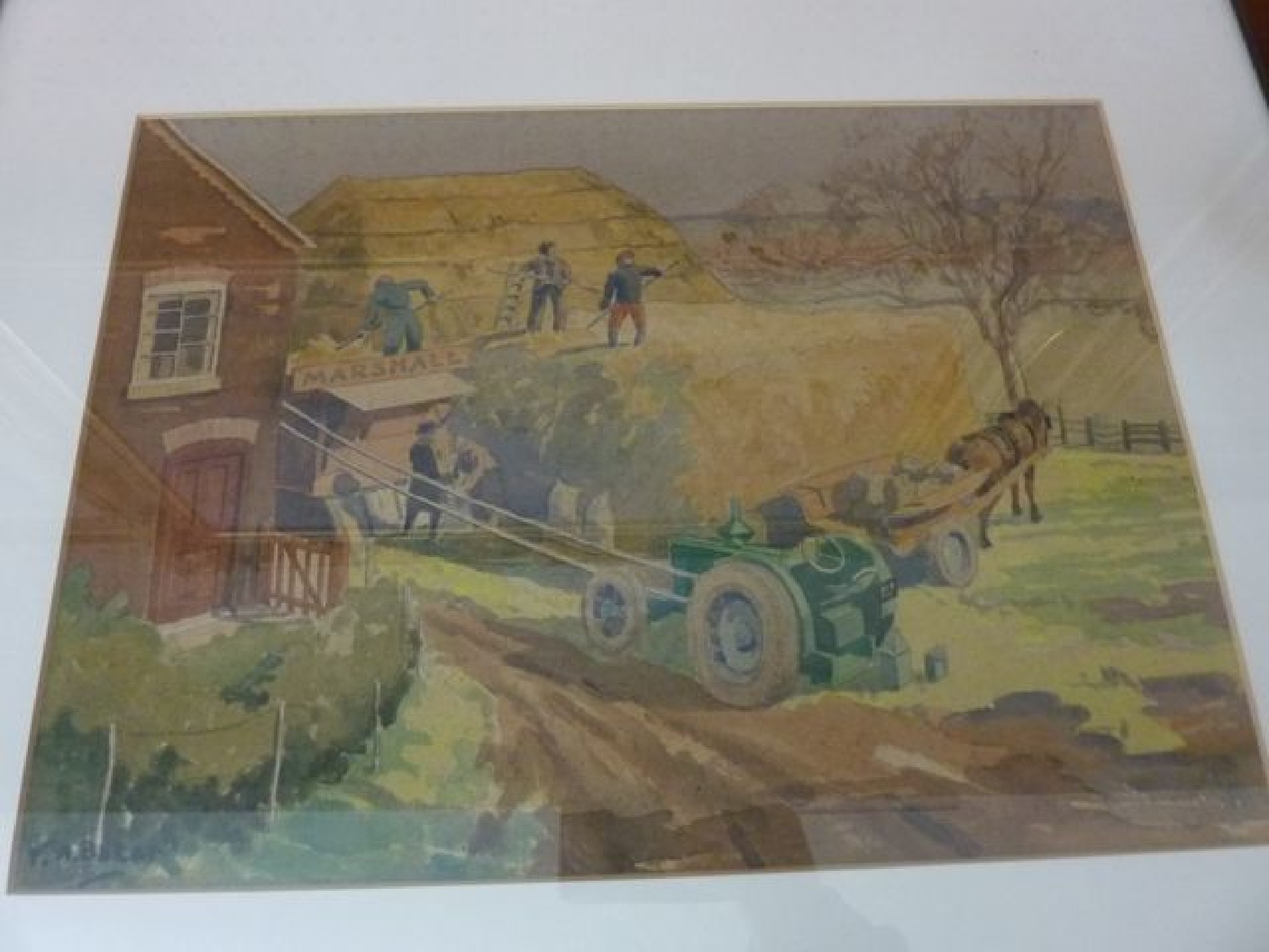 Appraisal: A set of three s and s watercolours showing agricultural