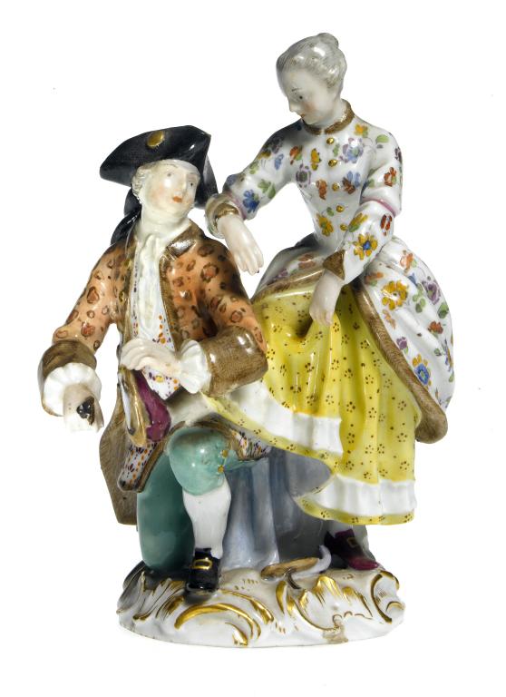 Appraisal: A MEISSEN GROUP OF A LADY SKATER AND GALLANT in