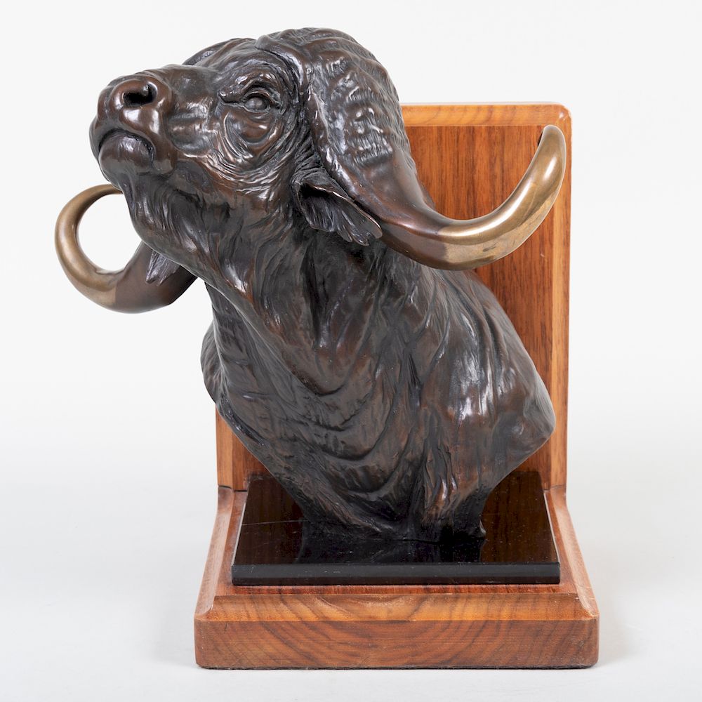 Appraisal: David Schaefer Cape Buffalo Bronze signed 'D Schaefer' dated and