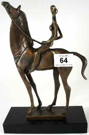 Appraisal: Unmarked possibly 's figure of a Horse and Rider