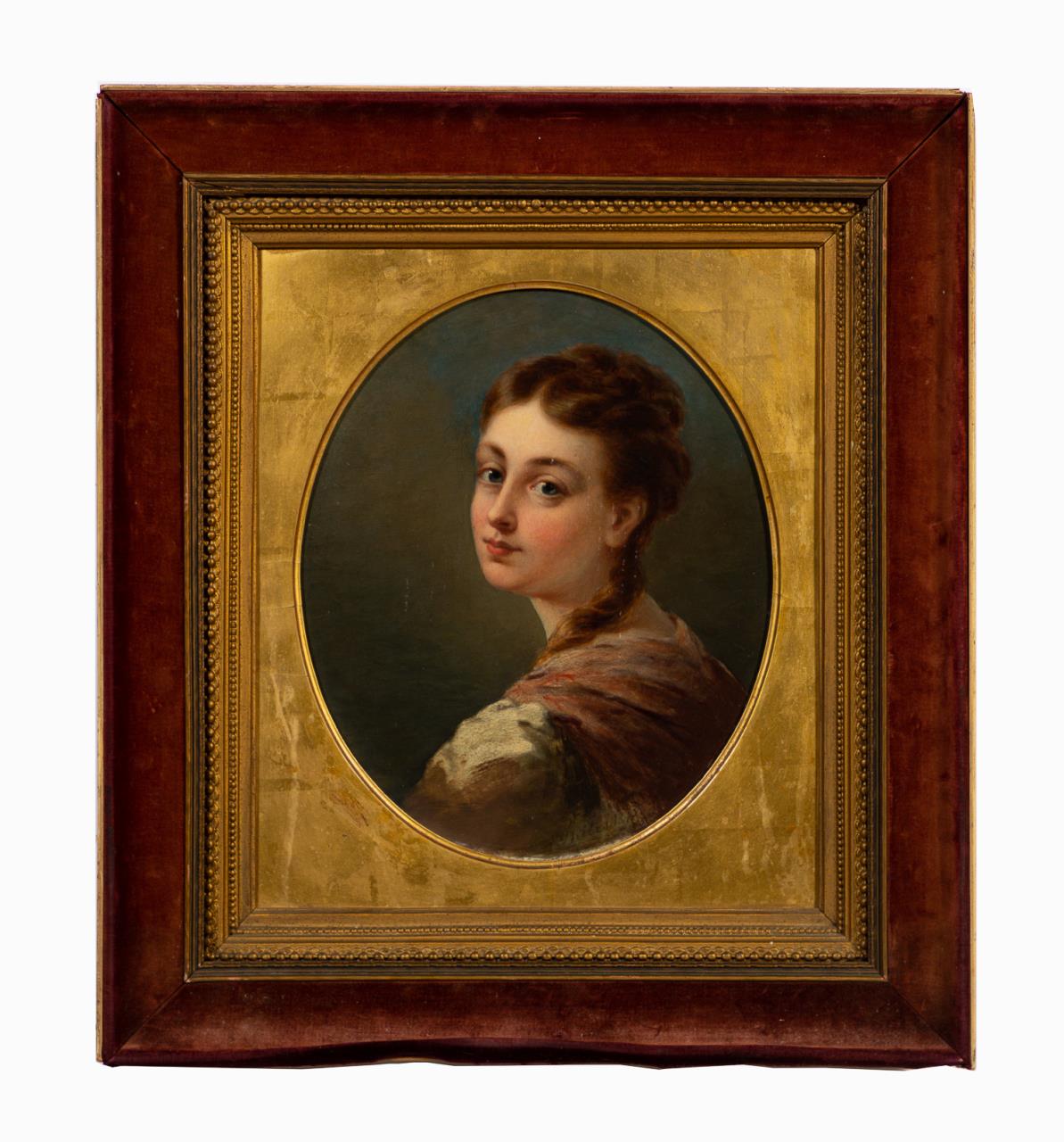 Appraisal: ARTHUR MILES PORTRAIT OF A LADY OIL ON BOARD Arthur