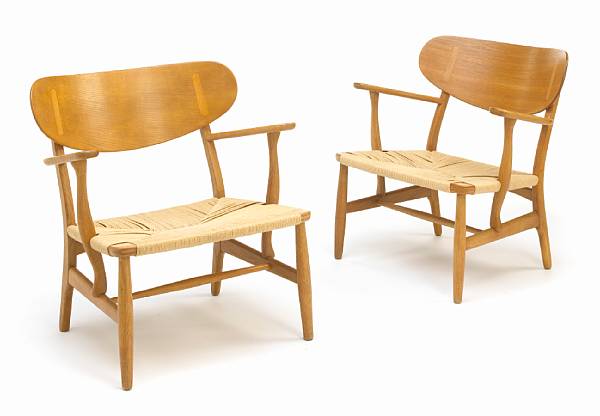 Appraisal: Hans Wegner Danish - for Carl Hansen pair of CH