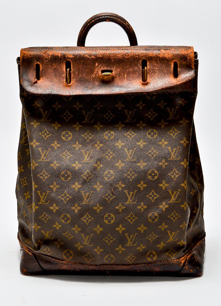 Appraisal: Louis Vuitton Monogram Vintage Steamer Bag Louis Vuitton vintage monogrammed