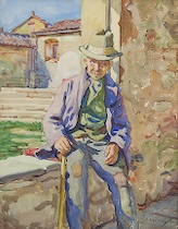 Appraisal: Joseph Olaf Olson American - Portrait of a man Watercolor