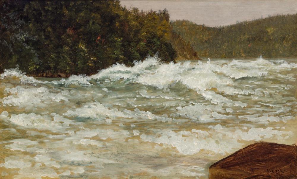 Appraisal: LOCKWOOD DE FOREST American - Niagara Rapids oil on paper