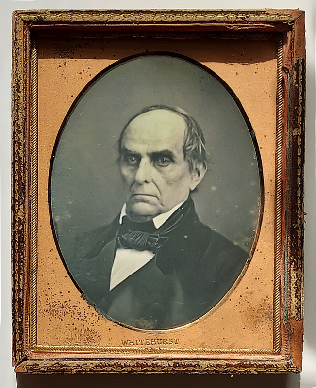 Appraisal: DAGUERREOTYPE OF DANIEL WEBSTER BY JESSE WHITEHURST This is a