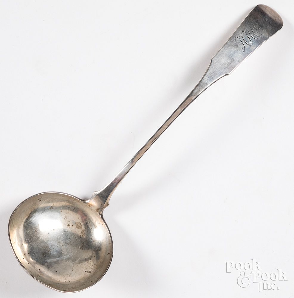 Appraisal: Greenbury Gaither Washington DC coin silver ladle Greenbury Gaither Washington