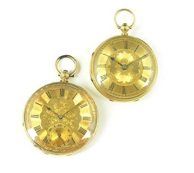 Appraisal: An ct gold lever watch full plate movement no gilt