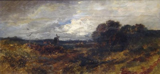 Appraisal: th th C Oil on Canvas Landscape Evening Mousehold Heath