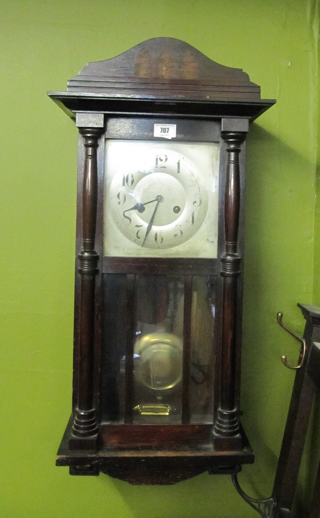 Appraisal: Mahogany wall clock