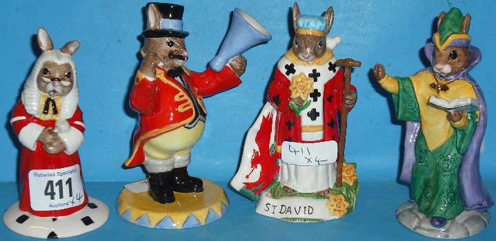 Appraisal: Royal Doulton Bunnykins Figures The Ringmaster DB Mystic DB Judge