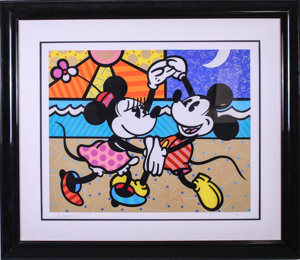 Appraisal: ROMERO BRITTO Florida Brazil born serigraph Mickey Mouse's Greatest Love