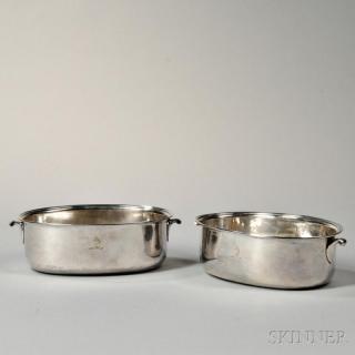 Appraisal: Two George III Sterling Silver Basins London - Robert Garrard