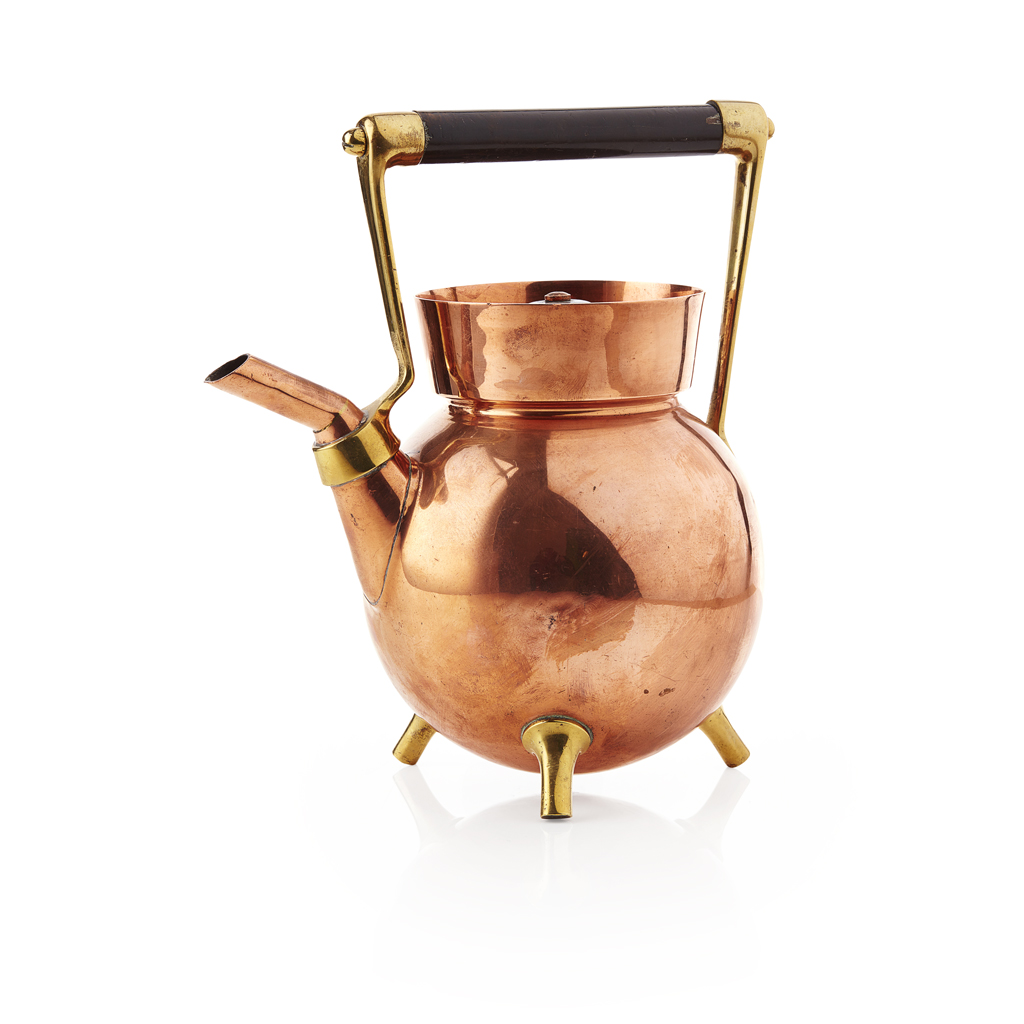 Appraisal: CHRISTOPHER DRESSER - FOR BENHAM FROUD COPPER AND BRASS KETTLE