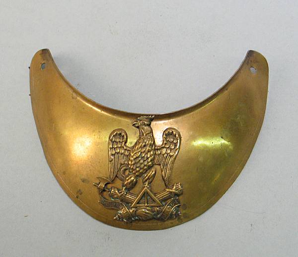 Appraisal: A French officer's gorget of the Garde Nationale nd Republic