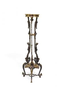 Appraisal: A JAPANESE STYLE BRONZE AND GILT JARDINIERE STAND A JAPANESE