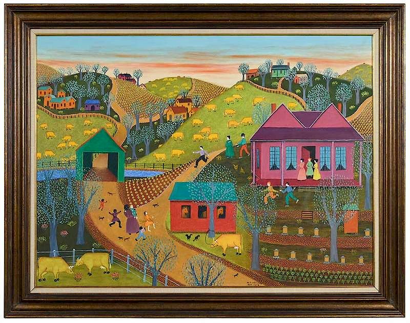 Appraisal: Mattie Lou O'Kelley Georgia - Summer In The Hills signed