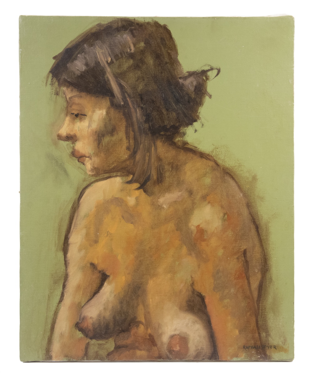 Appraisal: RAPHAEL SOYER NY - Bust Portrait of a Nude Woman