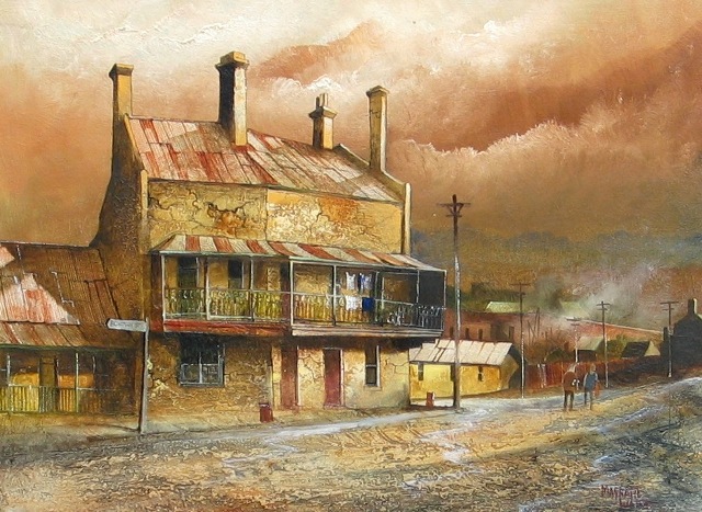 Appraisal: Maynard Waters born Bowman Street Terraces Rozelle oil on canvas