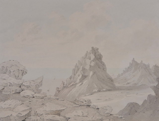 Appraisal: ATTRIBUTED TO WILLIAM DANIELL - Valley of the rocks pencil