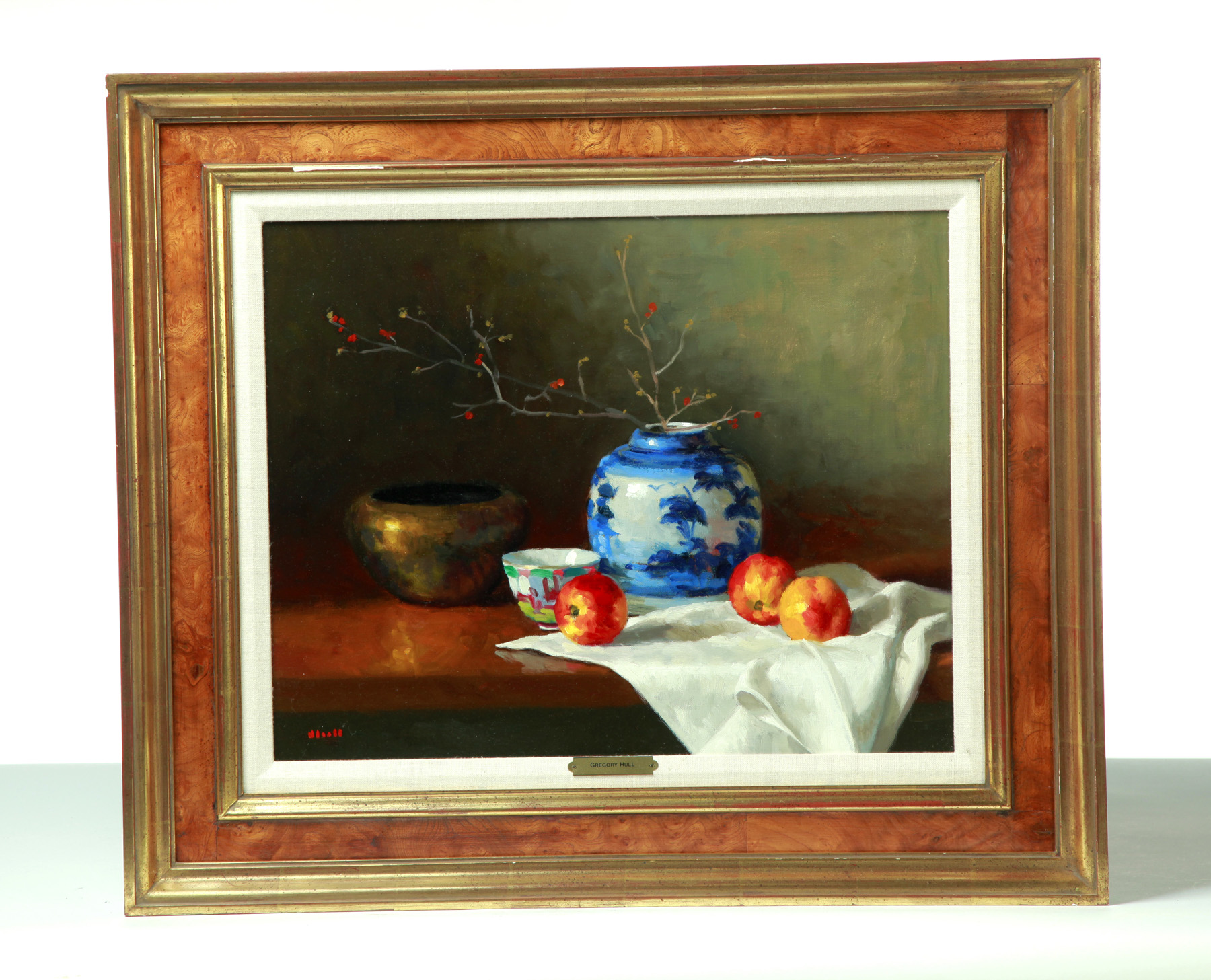 Appraisal: FRAMED STILL-LIFE OF NECTARINES BY GREGORY HULL - Southwest American