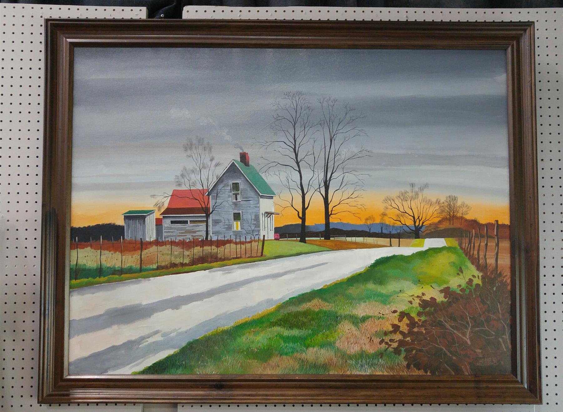 Appraisal: FRAMED OIL ON CANVAS LANDSCAPE SIGNED LELAND MCCLELLAND Ohio dated