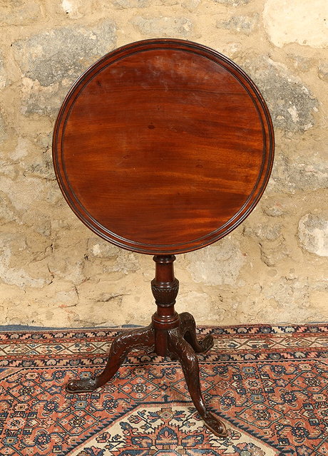 Appraisal: A TH CENTURY GEORGIAN STYLE MAHOGANY DISH TOP WINE TABLE