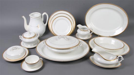 Appraisal: An English Partial Porcelain Dinner Service John Maddock Sons Diameter