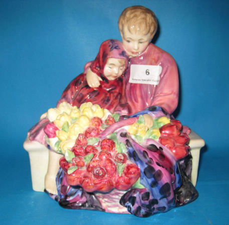 Appraisal: Royal Doulton Figure Flowers Sellers Children HN seconds Crack to