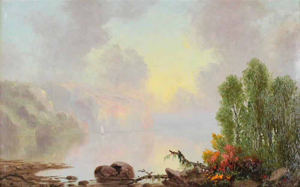 Appraisal: FREDERICK A BUTMAN AMERICAN - HUDSON RIVER THE PALISADES Oil