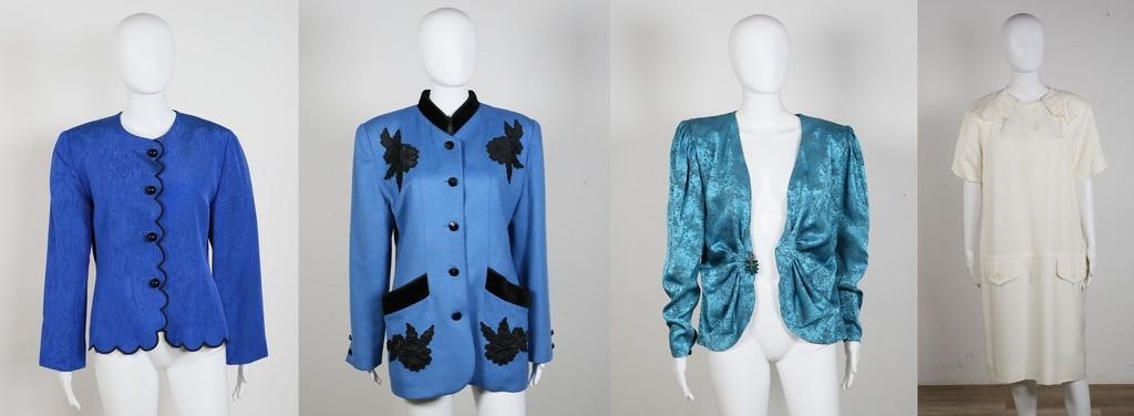 Appraisal: Nina Ricci blue jacket missing size tag approximately size fabric