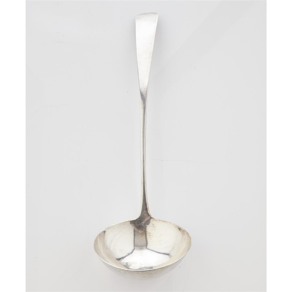 Appraisal: A Scottish George III soup ladle A Henderson Edinburgh of