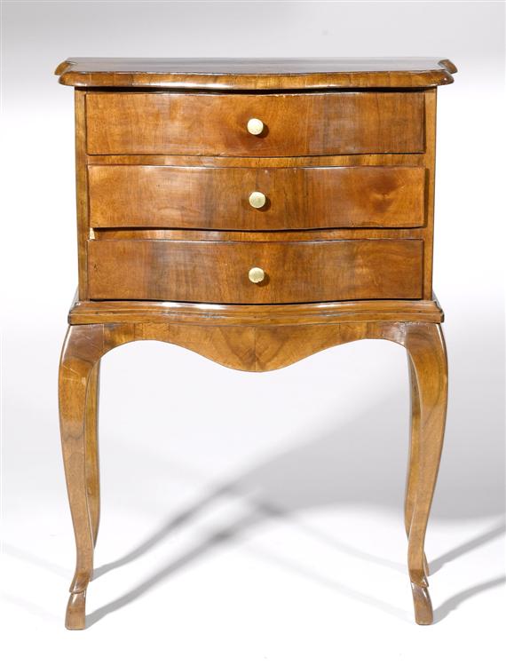 Appraisal: A SIDE TABLE Baroque Bern th c Walnut and burl