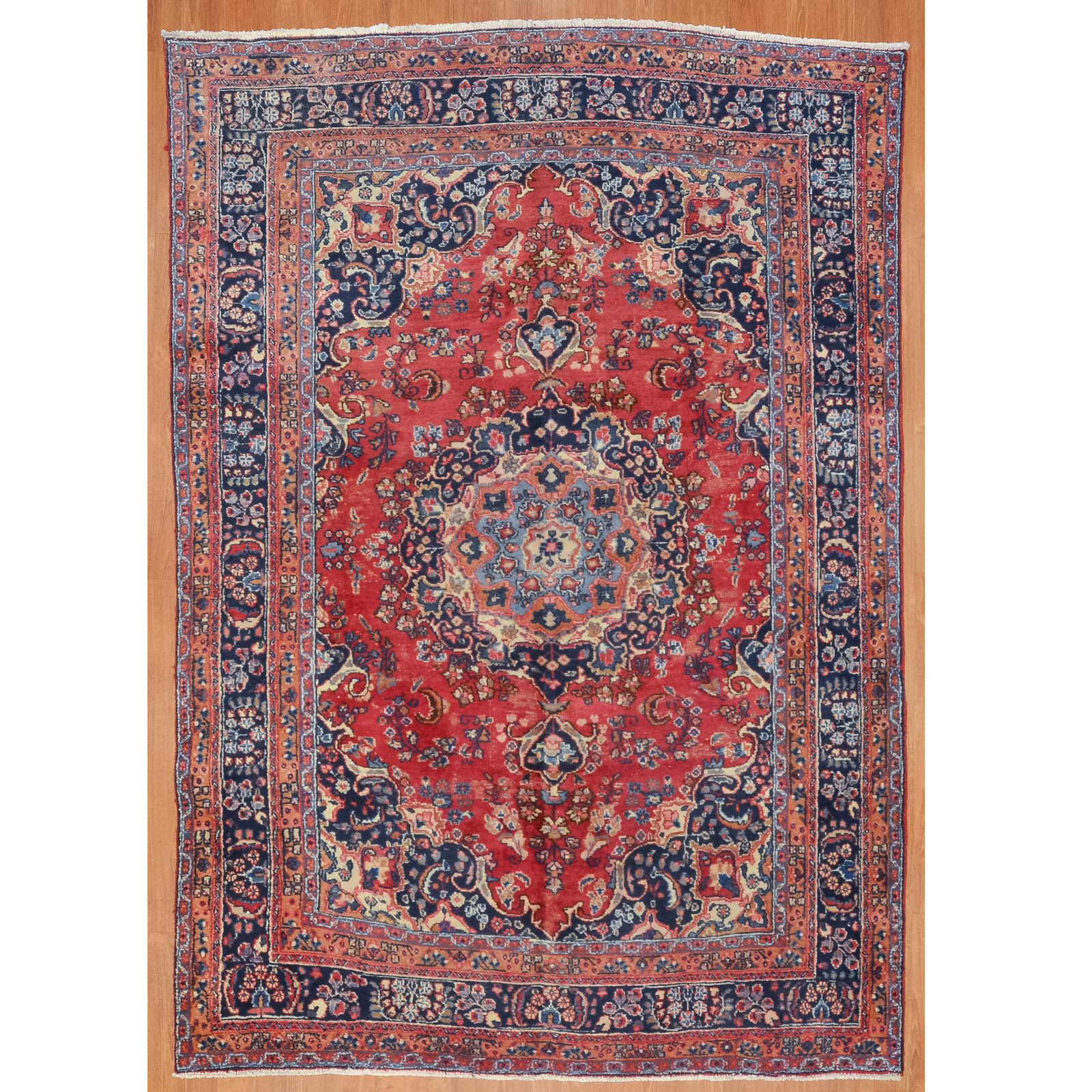 Appraisal: MASHAD RUG PERSIA X Fourth quarter- th century hand-knotted wool